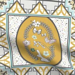 Fabric & Wallpaper: Quilt Blocks, Woodland Easter, Yellow