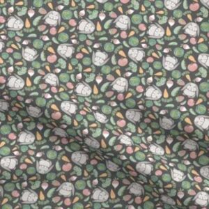 Fabric & Wallpaper: Veggies and Rabbits, Charcoal