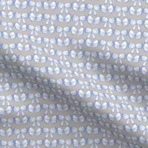 Fabric & Wallpaper: Butterflies, Periwinkle, French Gray