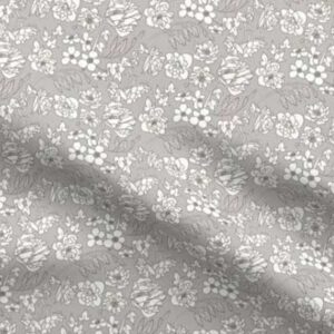 Fabric & Wallpaper: Farmhouse Floral, French Gray