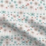 Fabric & Wallpaper: Easter Gingham, Teal, Gray