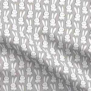 Fabric & Wallpaper: Marshmallow Bunnies, French Gray