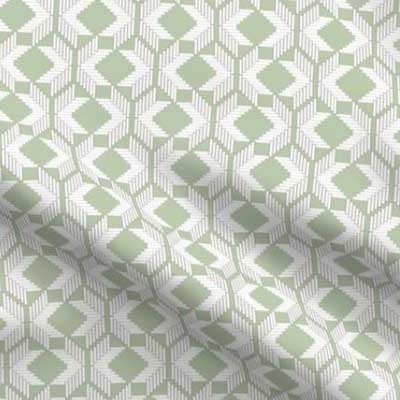 Woven fabric pattern in soft green