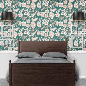 Fabric & Wallpaper: Farmhouse Floral, Teal