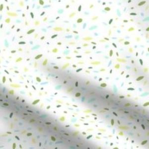 Fabric & Wallpaper: Terrazzo in White, Teal, Green