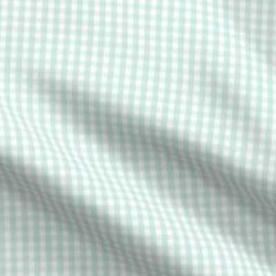 Fabric pattern of soft teal gingham