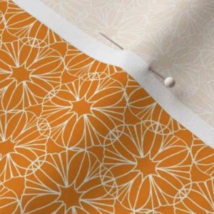 Fabric & Wallpaper: Orange Slice Mandalas
