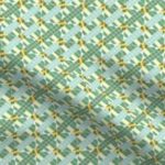 Fabric & Wallpaper: Diagonal Check Mosaic, Green,