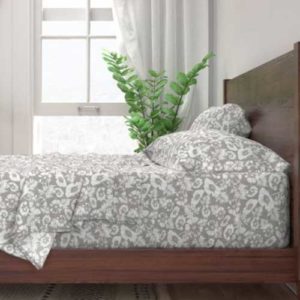 Fabric & Wallpaper: Floral Silhouette in French Gray