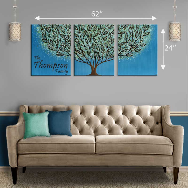 Extra large size for blue family tree art