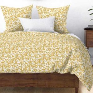 Fabric & Wallpaper: Floral Silhouette in Yellow