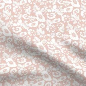 Fabric & Wallpaper: Floral Silhouette in Millennial Pink
