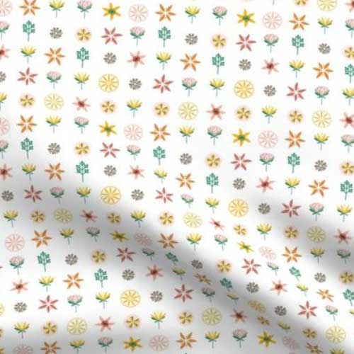 Ditsy fabric of small tropical flowers