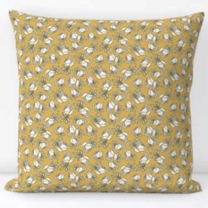 Fabric & Wallpaper: Rose buds on Goldenrod Yellow