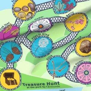 Fabric: Kids Play Mat Nature Treasure Hunt