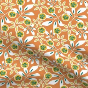 Fabric & Wallpaper: Tropical Floral in Terra Cotta