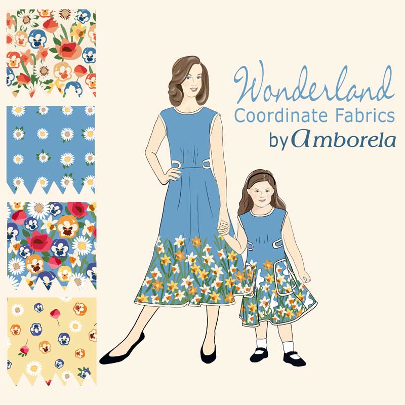 Wonderland fabric collection for sewing dresses