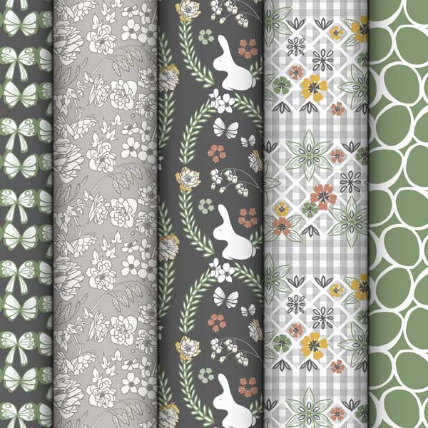 Woodland nursery fabric and wallpaper collection