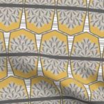 Fabric & Wallpaper: DIY Pentagon Double Sided Bunting Yellow, Gray