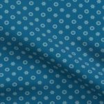 Fabric: Snowflakes Polka Dots on Deep Blue