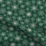 Fabric: Snowflakes on Pine Green