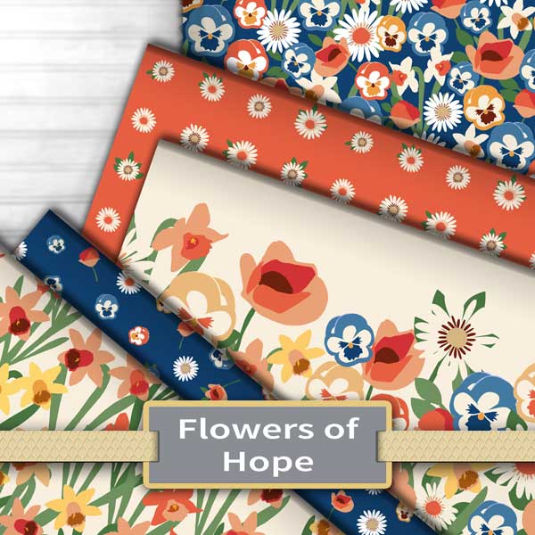 Flowers of Hope Vintage Style Fabrics