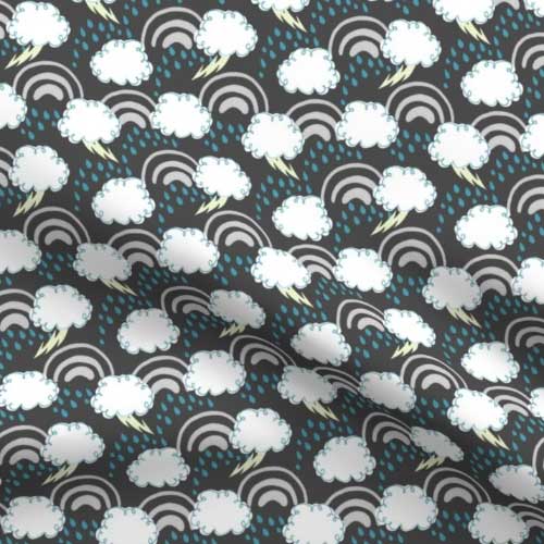 Fabric: Weather Clouds or Rain
