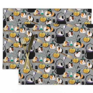 Novelty Fabric: Halloween Guinea Pigs in Witch’s Lair