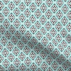 Fabric & Wallpaper: Teal & Gray Diamond