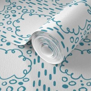 Fabric & Wallpaper: Sketchy Weather on White