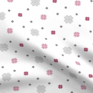 Fabric: Shamrock Hearts in Pink, Gray, White