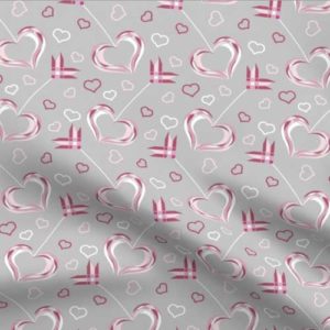 Fabric: Cupid’s Arrows in Pink, Gray
