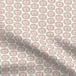 Fabric & Wallpaper: Lion Faces in Pink