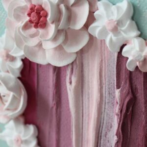 Pink and Teal Ombre Heart Painting | Mini