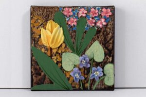 Woodland Spring Floral Painting on Canvas | Mini