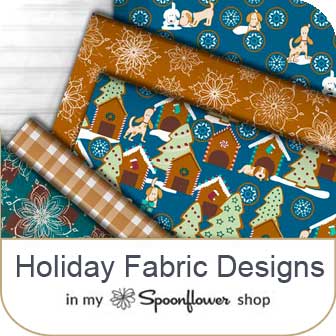 Winter holiday fabrics at Spoonflower