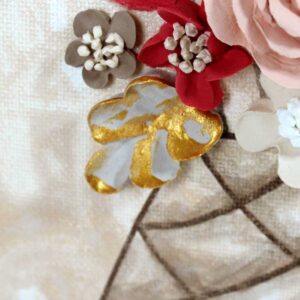 Peach Rose Bouquet Canvas Art with 3D Still Life | Mini