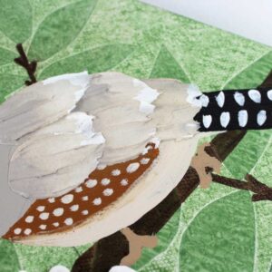 Zebra Finch Canvas Art with Impasto Feathers | Mini