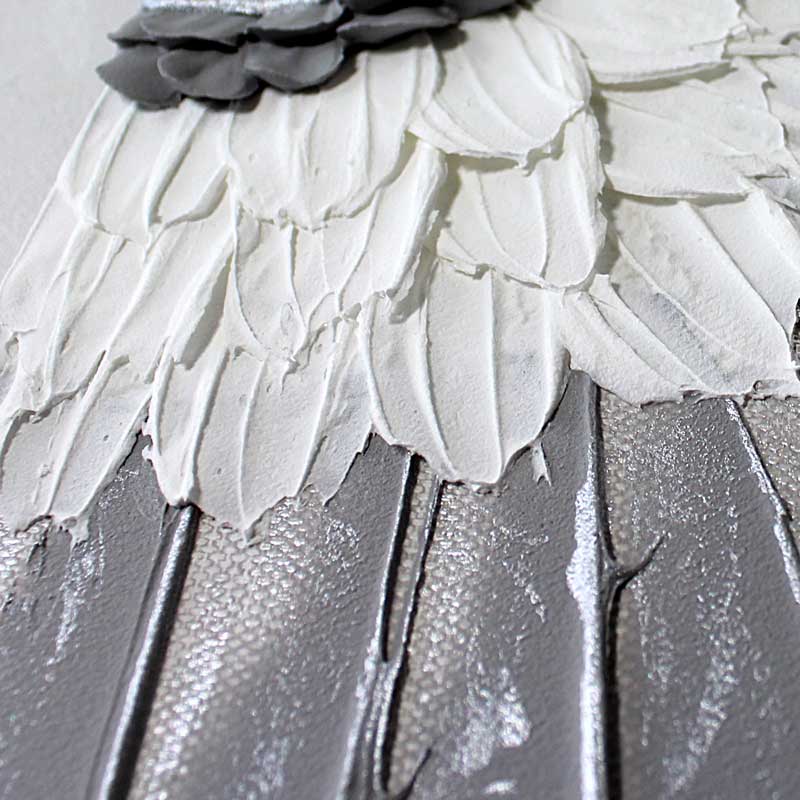 Silver Sunburst, Impasto Art Deco Painting | Mini - Image 3