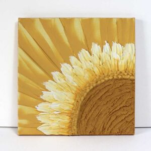 Textured Yellow Sunshine Art on Canvas | Small