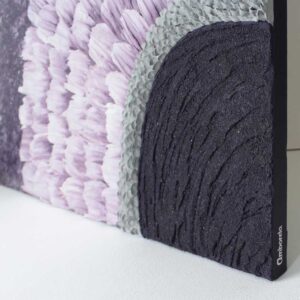 Purple Sun Painting with Impasto Texture | 24×24