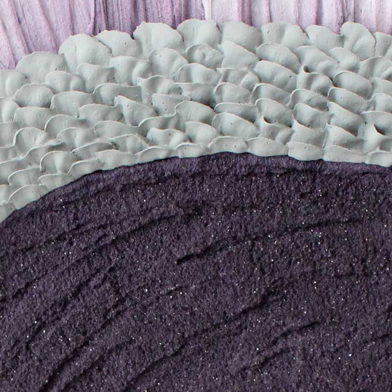Purple Sun Painting with Impasto Texture | 24x24 - Image 6