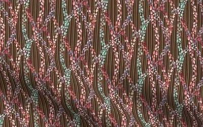 Boho style fabric with printed gem bead curtain